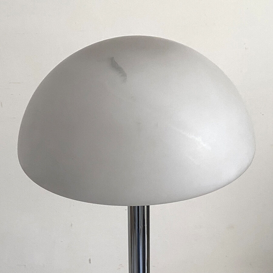 Vintage mushroom lamp 70's metal and opaline