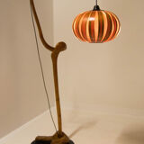 Custom made wooden floor lamp, 1960