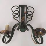 Pairs of vintage wrought iron wall lamps