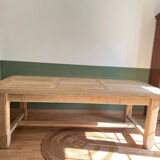 Large farmhouse table in solid oak – 230 cm
