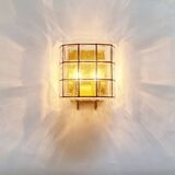 Pair of Mid-Century Glass Wall Lights/Sconces from Limburg, Germany, 1960s