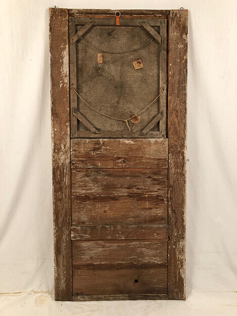 Trumeau decorated with an oil on canvas representing an animated landscape, early nineteenth century