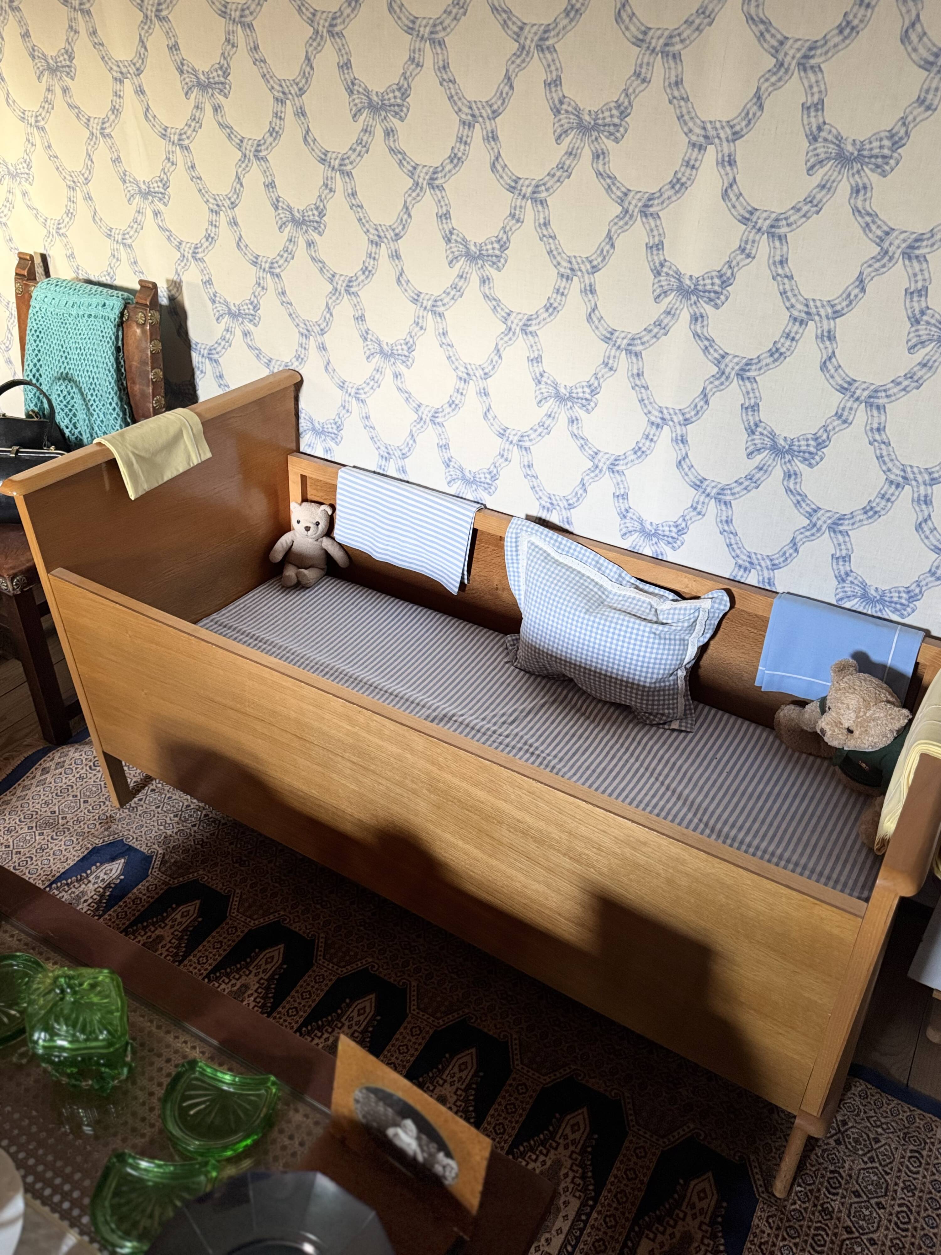 Wooden baby bed