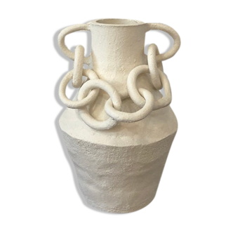 White chain vase - Cassandre Bouilly