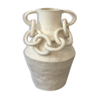 Vase chaîne blanc