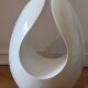 White ovo magazine holder by stamp space age vintage