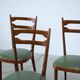 Set of six elegant Italian dining chairs