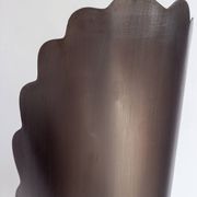 Pair of brushed steel lamps⎮60s, 70s