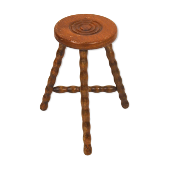 Ancient solid wooden stool