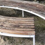 pair of curved benches