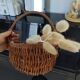 Old vintage rattan basket retro