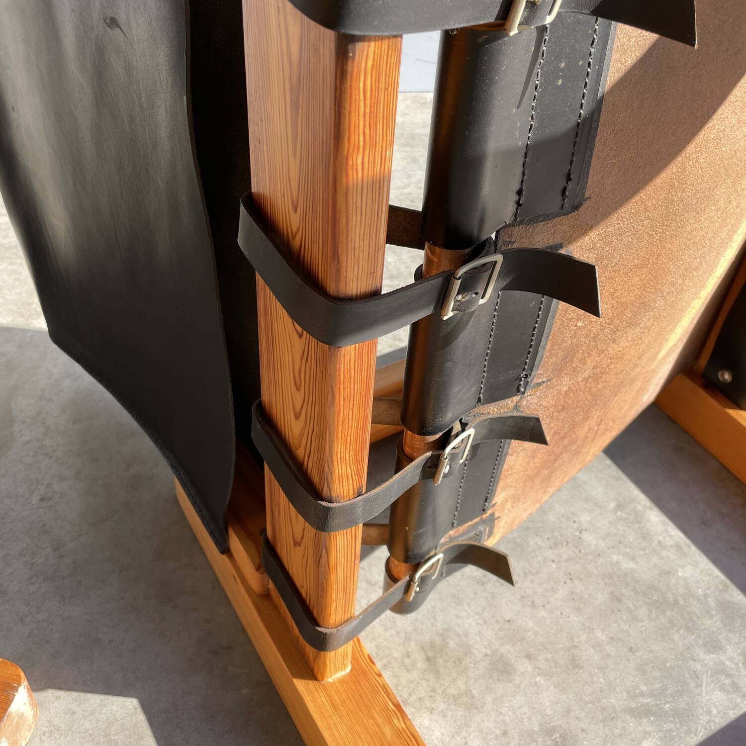 Pair of Scandinavian safari armchairs, 1970s