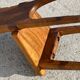 Sculptural high-back chair in solid olive wood, France, 1960s