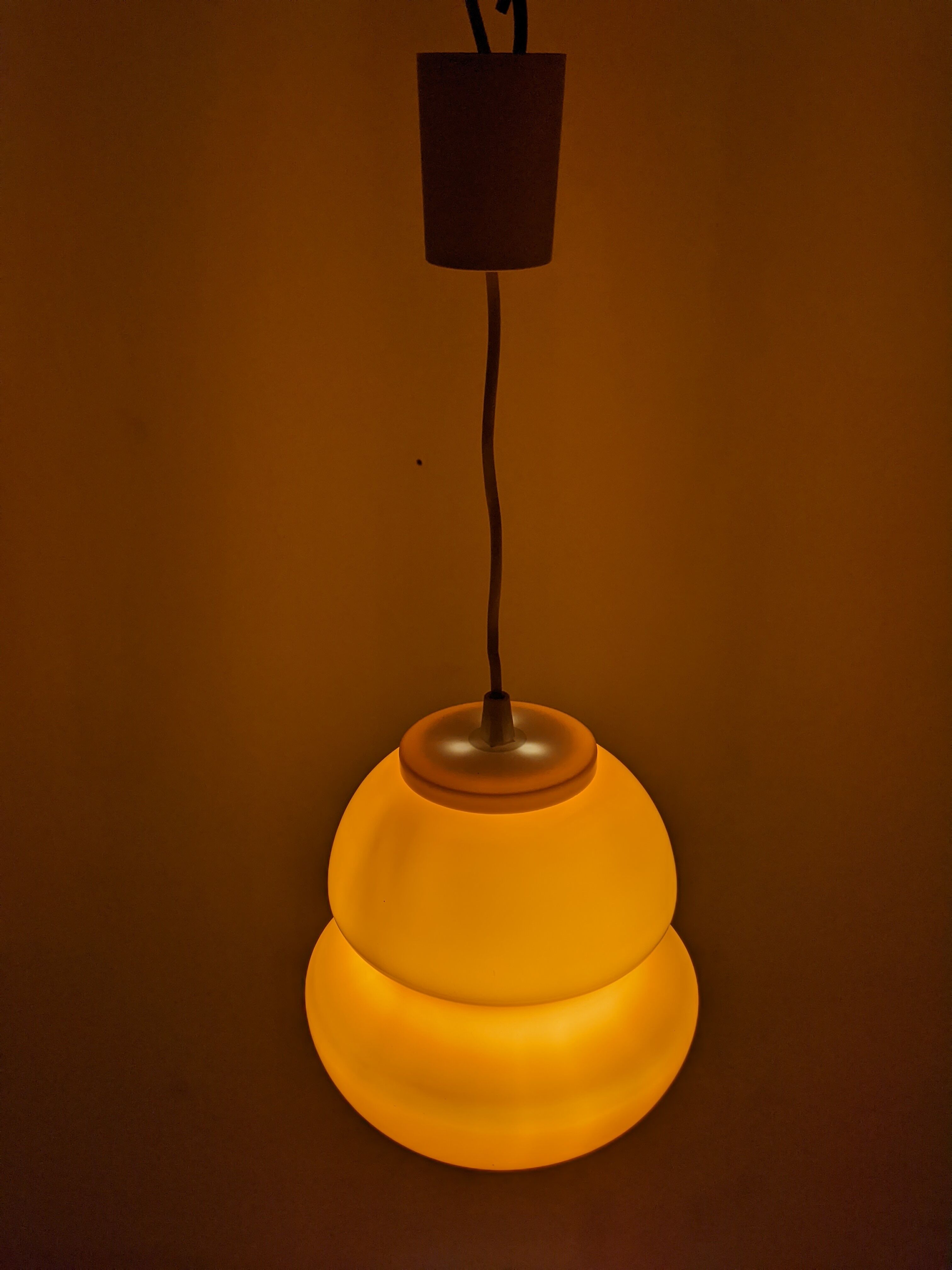 Orange opaline suspension from the 60s/70s