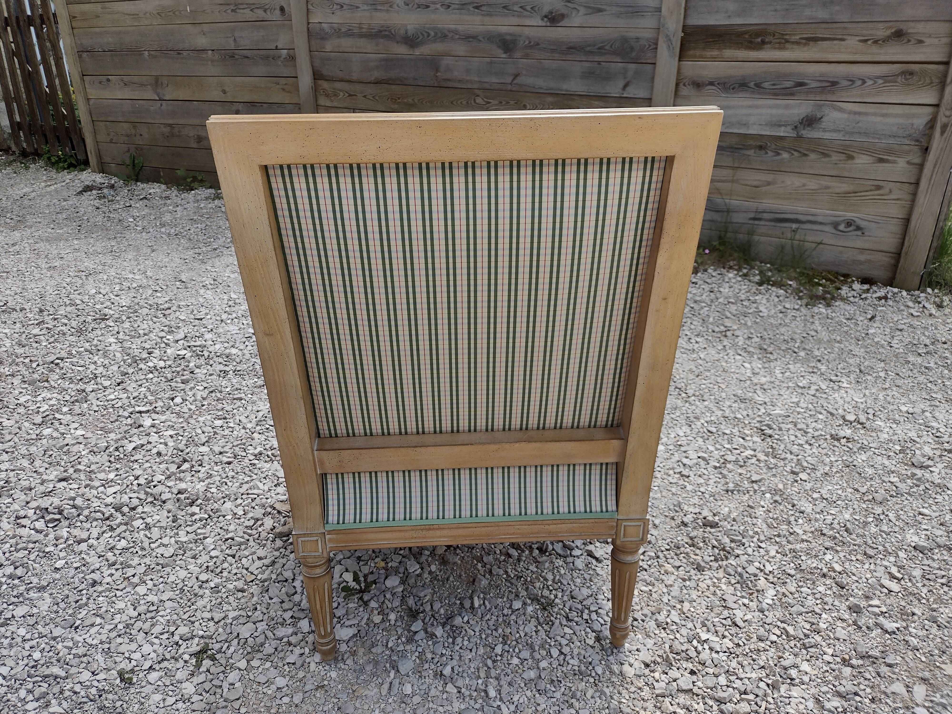Bergère style Louis XVI verte