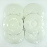 6 Orchies Moulin des Loups oyster plates from France - vintage 1970s