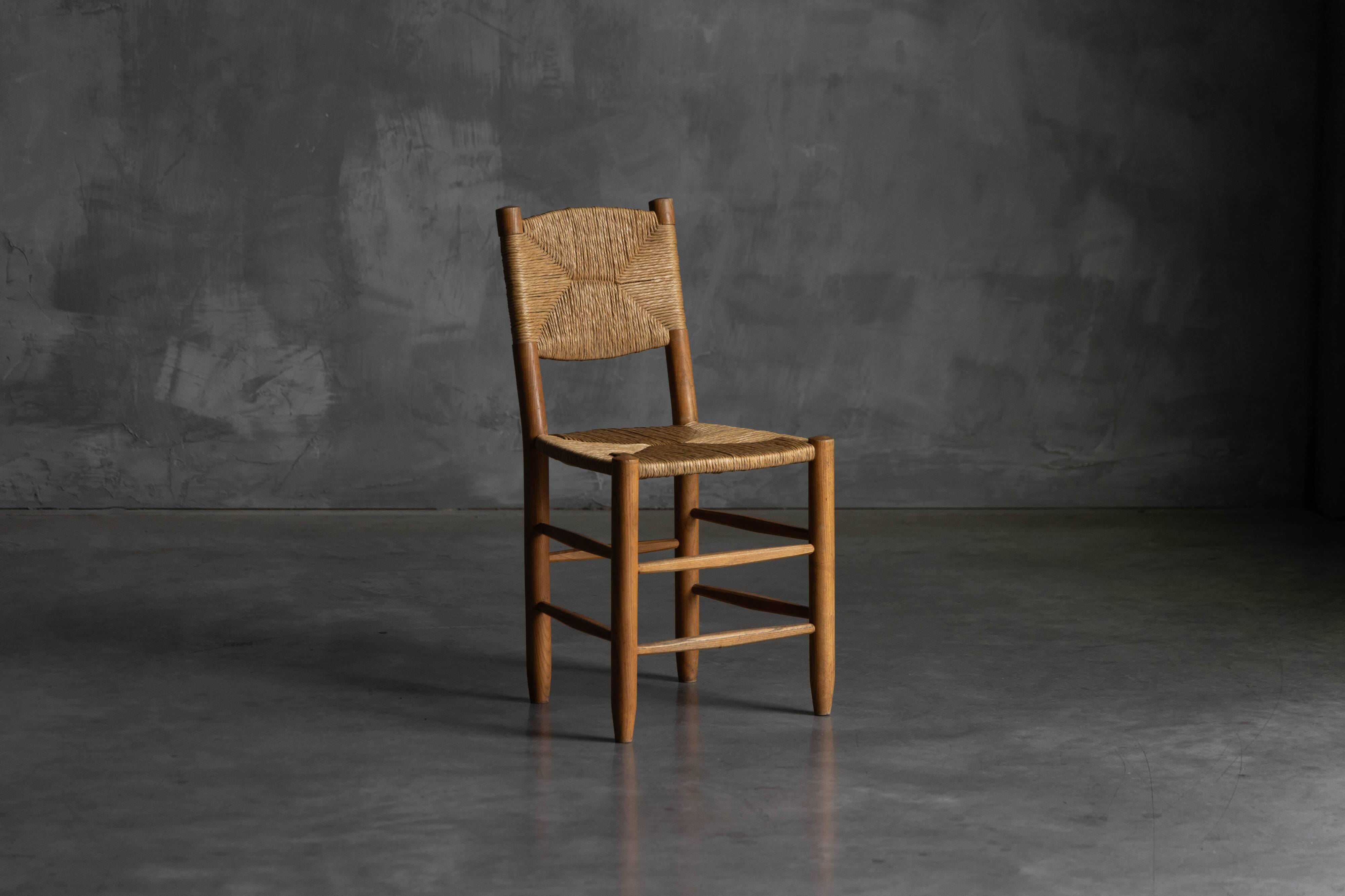 "Bauche" Dining Chairs by Charlotte Perriand for Steph Simon, France, 1950s
