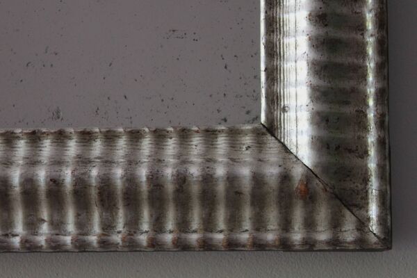 Miroir ancien argenté XIX avec sa glace au mercure