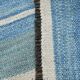 8x12 Light Blue & Off White Large Kilim Rug, 260x361Cm