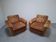 Pair of Mid-Century Modern Czech Lounge Armchairs with Rolling Casters