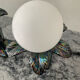 Pair of palm tree lamps in Italian ceramic from the 1970s.