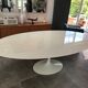 Limited edition table by Eero Saarinen for Knoll studio in extra white marble