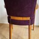 Paire de fauteuils Bridge, velours aubergine