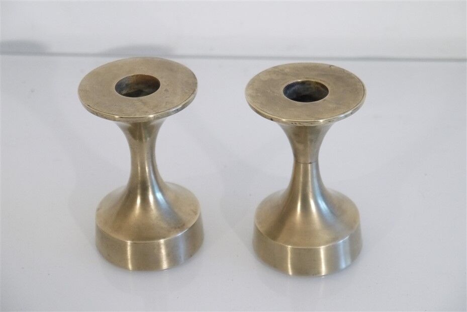 Pair of Danish brass candle holders 1970
