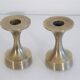 Pair of Danish brass candle holders 1970