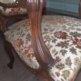 Pair of large Louis XV style armchairs
