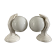 Set of two white ceramic hand sconces