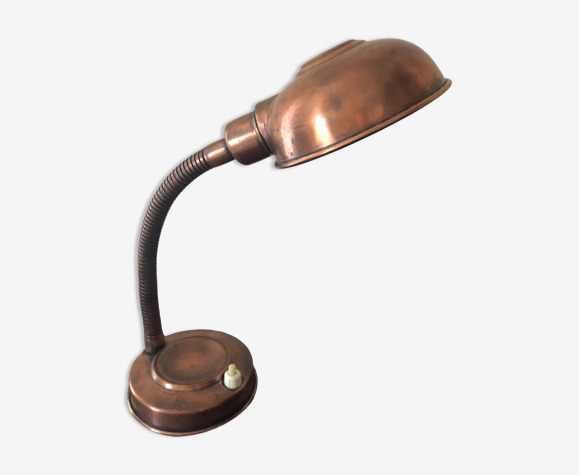 Lampe bureau métal cuivrée