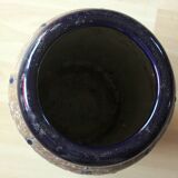 Handmade marked ceramic floor vase, vintage from the 70s