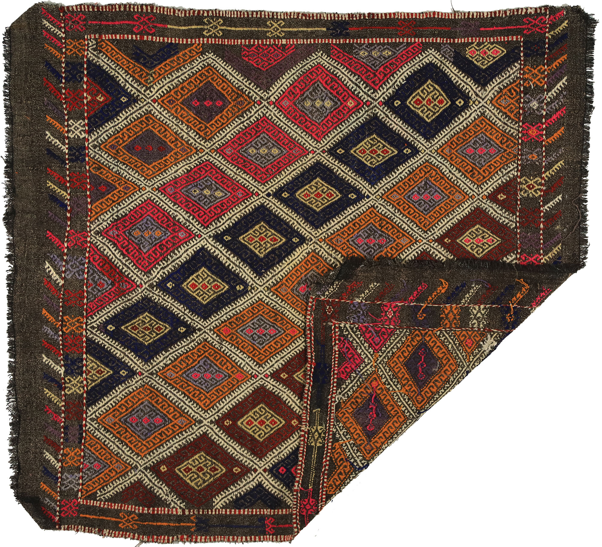 Anatolian handmade kilim rug 175 cm x 163 cm