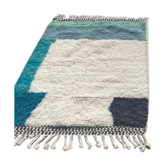 Berber carpet beni ouarain blue ocean