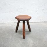 Vintage wooden tripod stool