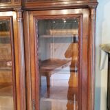 Late nineteenth century Louis XVI style library in walnut