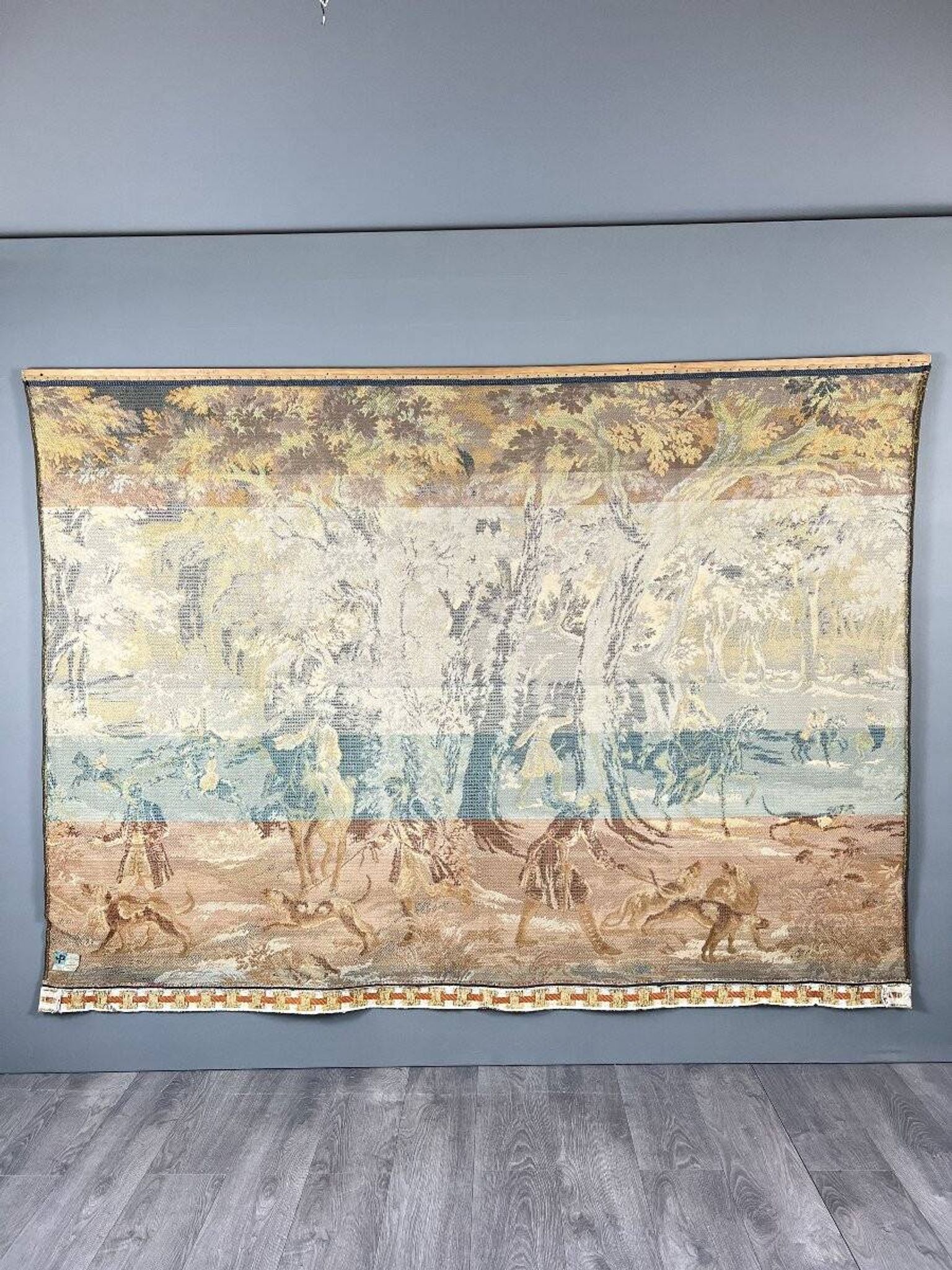 Tapisserie murale « Scène de chasse », style Louis XV, XXe siècle