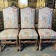 Suite de 6 chaises de style Louis XIII, os de mouton