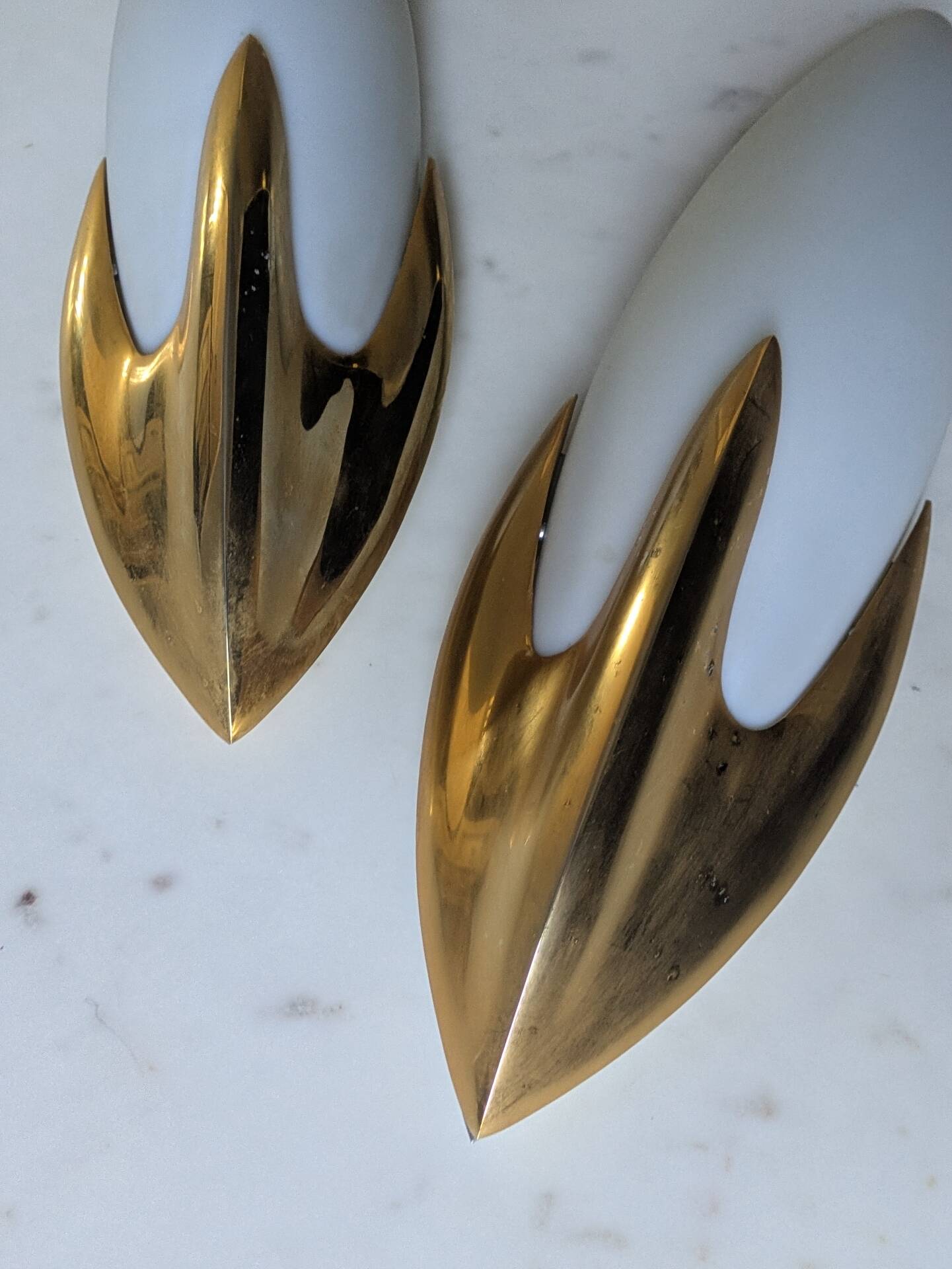Paire d' appliques Space Age 70'