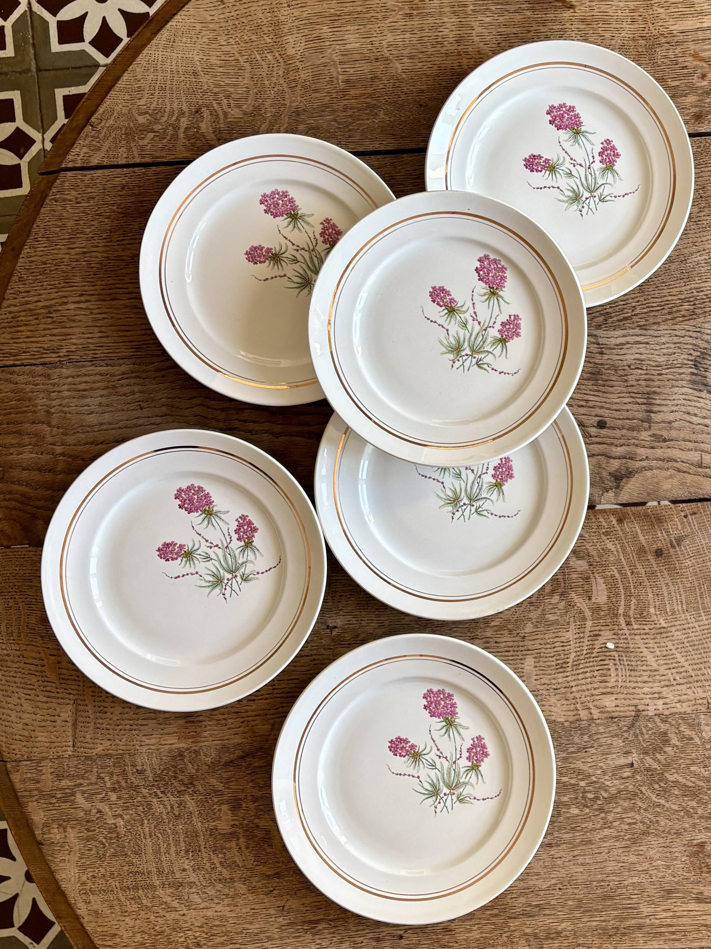 Set of 6 vintage dinner plates - Moulin des Loups