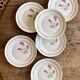 Lot de 6 assiettes plates vintage - Moulin des Loups