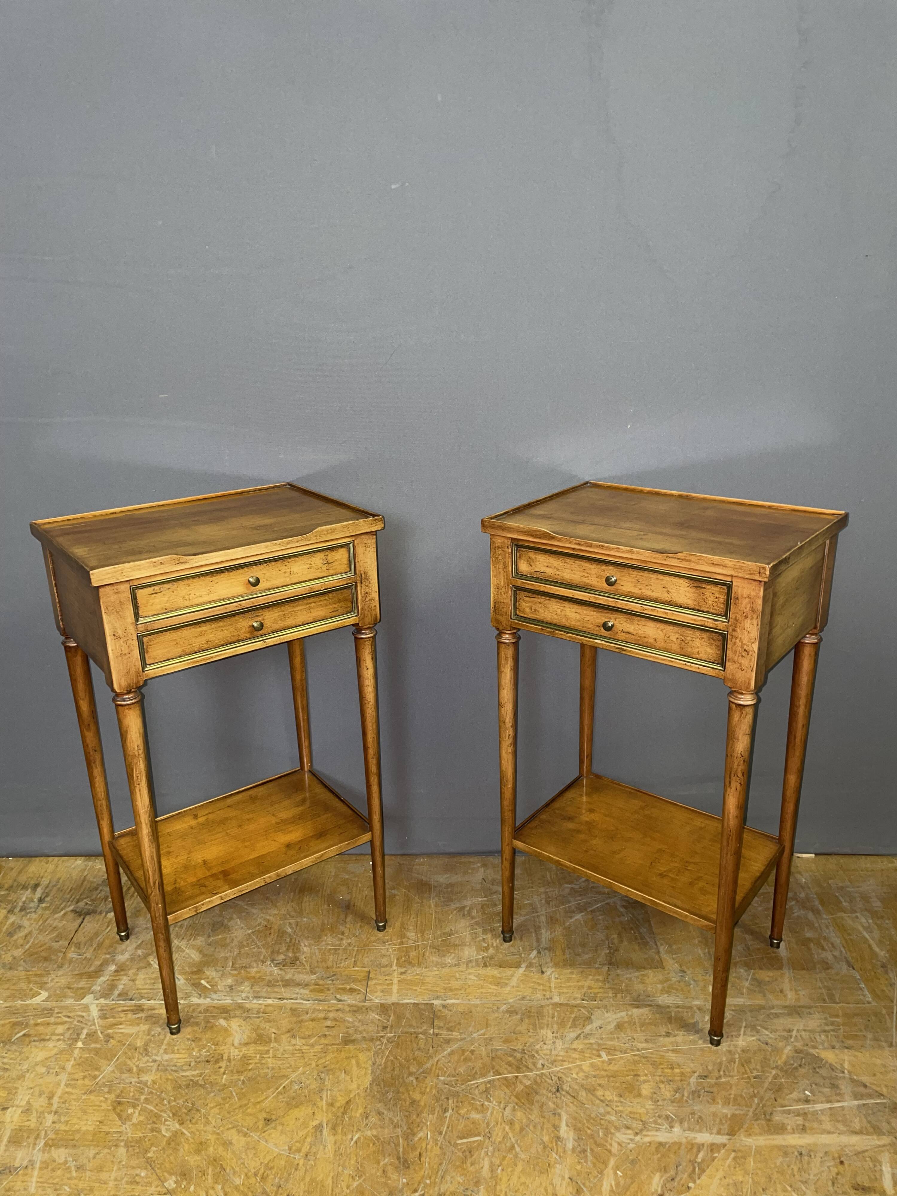Directoire bedside table in cherry wood