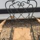 40 year old armchair pair in metal and straw