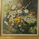 Flowers Bouquet Still Life Painting Oil on Canvas Framed Signed