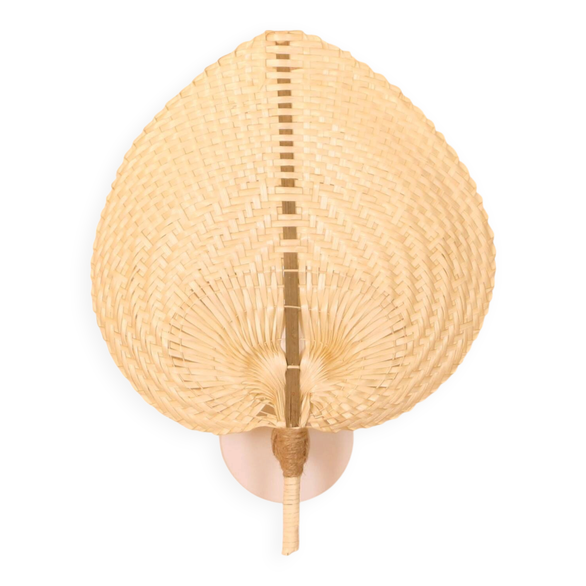 Palm Rattab Sconce Lamp, Wall Art Decor, 30x38Cm