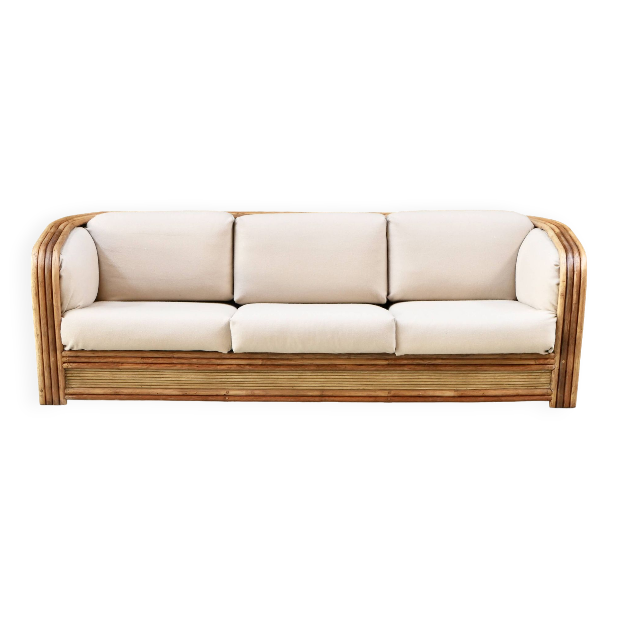 Maugrion rattan sofa for Roche Bobois, 1980s