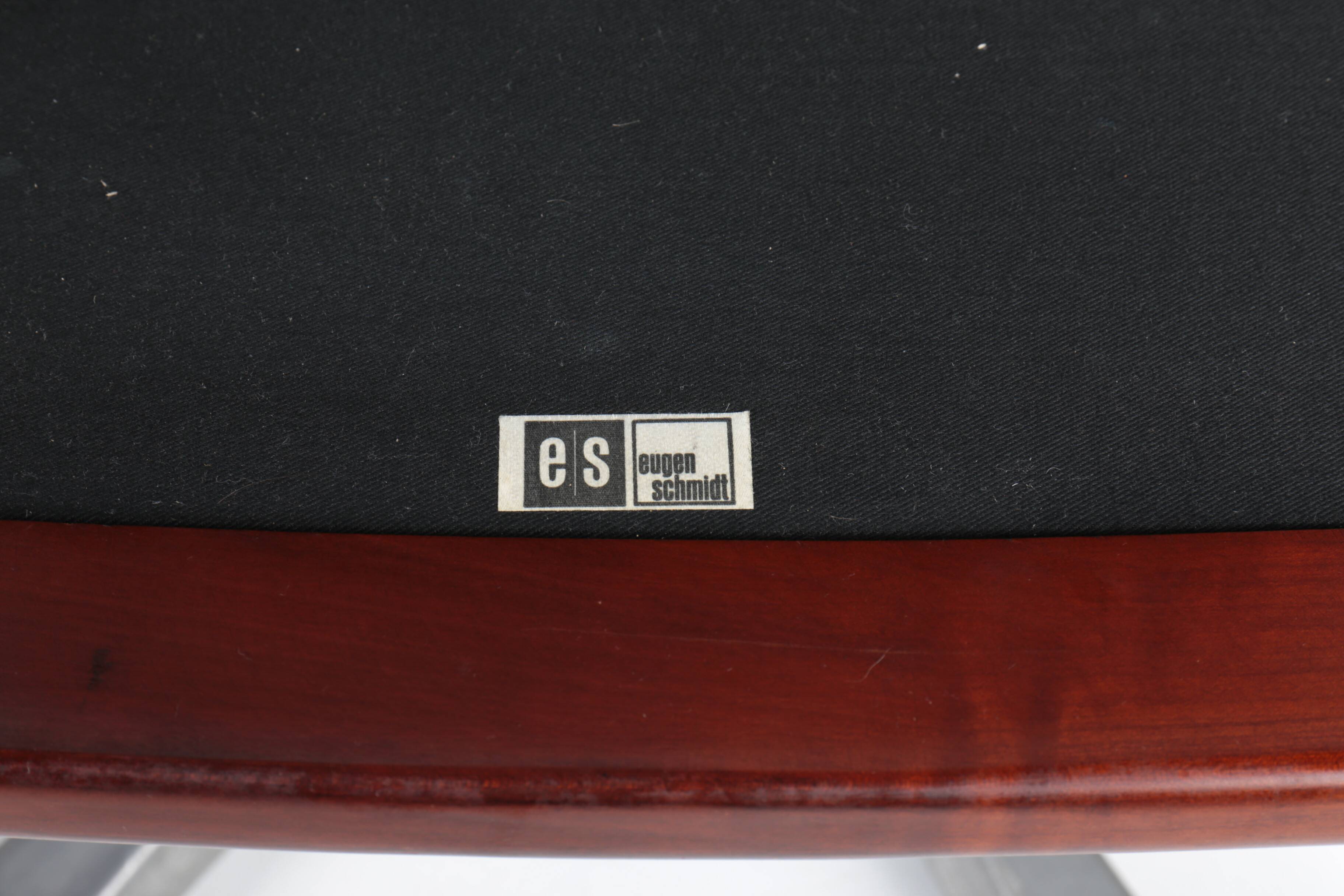 Pair of leather visitor armchairs by Eugen Schmidt