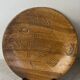 Six flat fish plates in Chantilly wood-effect ceramic