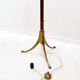 Library or reading floor lamp in brass and wood, mid-20th century.
